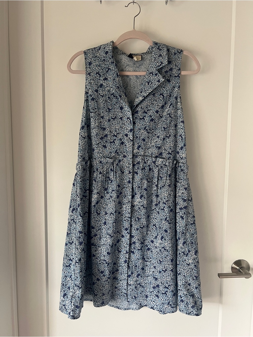 Tuckernuck Blue Hydrangea Royal Sleeveless Shirt Dress - Picture 1 of 13